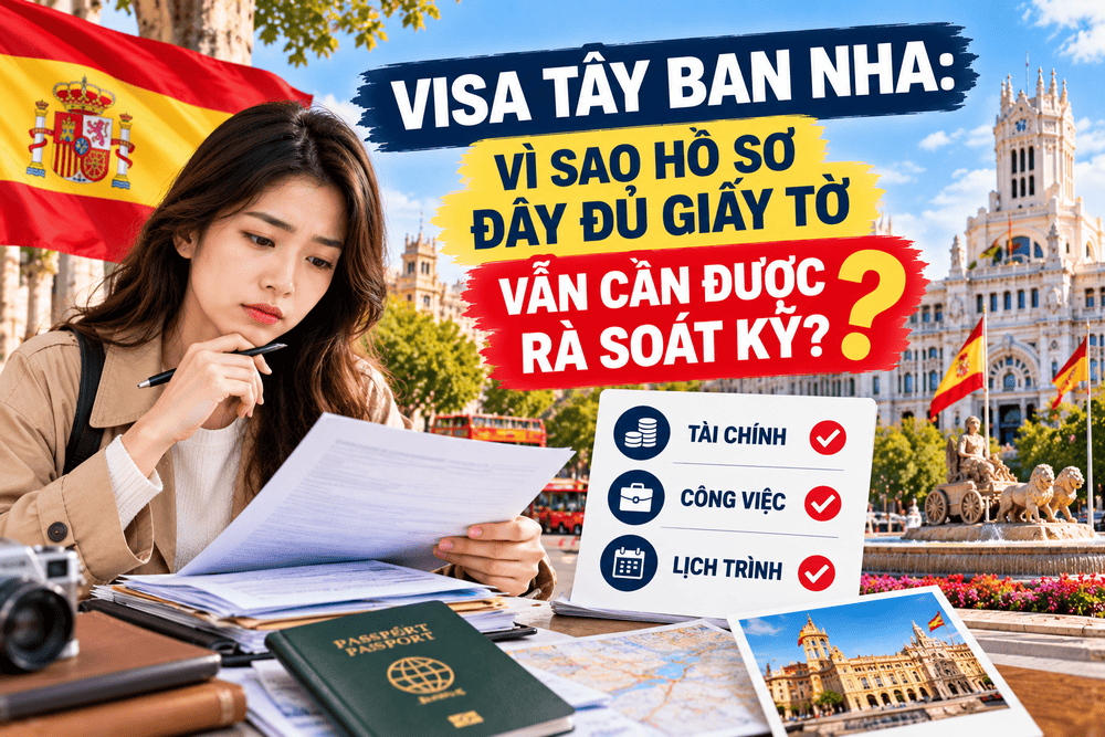 VISA TÂY BAN NHA: VÌ SAO HỒ SƠ ĐẦY ĐỦ GIẤY TỜ VẪN CẦN ĐƯỢC RÀ SOÁT KỸ?