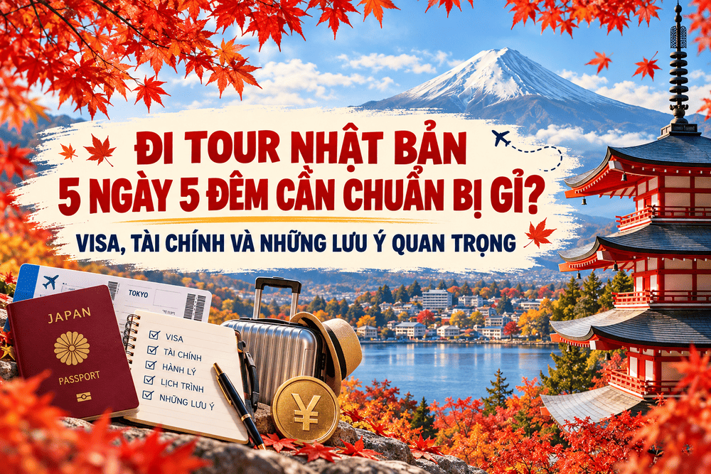 ĐI TOUR NHẬT BẢN 5 NGÀY 5 ĐÊM CẦN CHUẨN BỊ GÌ? VISA, TÀI CHÍNH VÀ NHỮNG LƯU Ý QUAN TRỌNG