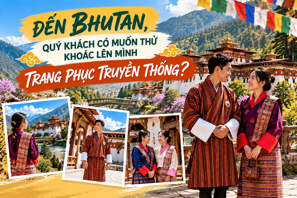 ĐẾN BHUTAN, QUÝ KHÁCH CÓ MUỐN THỬ KHOÁC LÊN MÌNH TRANG PHỤC TRUYỀN THỐNG?