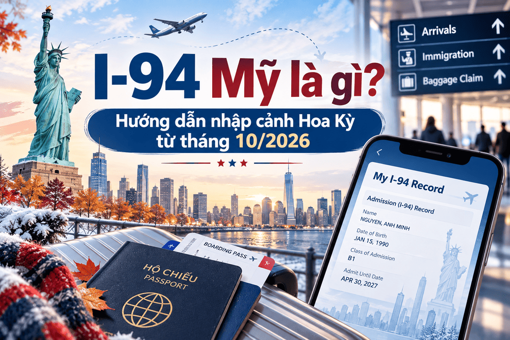 I-94 Mỹ là gì? Hướng dẫn nhập cảnh Hoa Kỳ từ tháng 10/2026