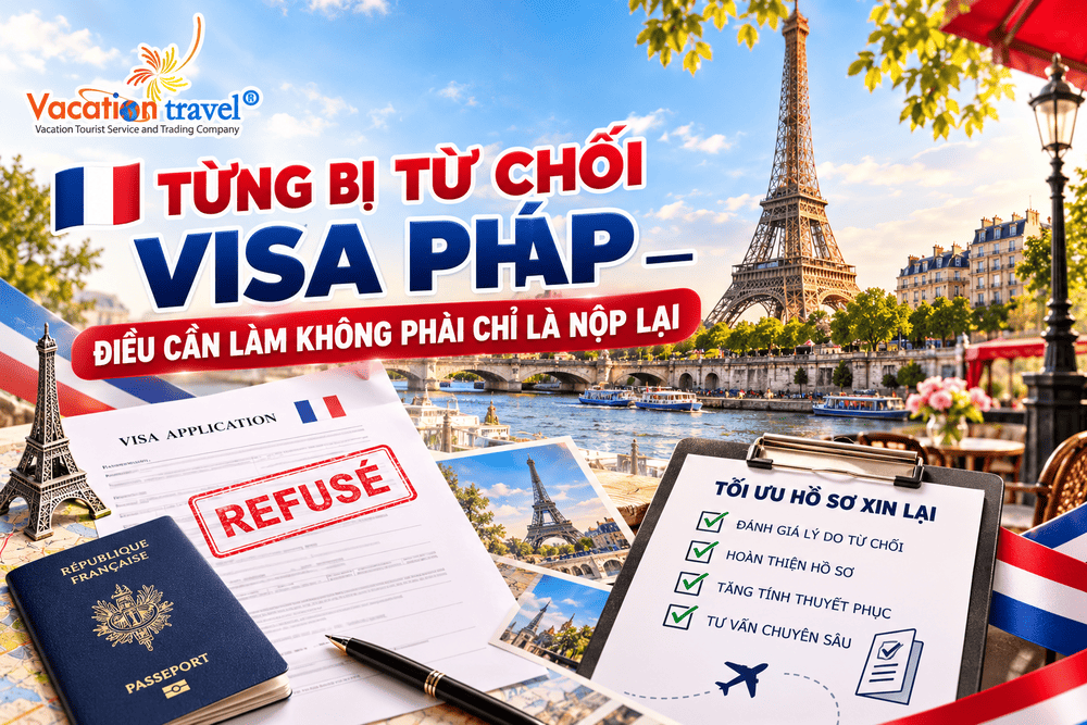 TỪNG BỊ TỪ CHỐI VISA PHÁP – ĐIỀU CẦN LÀM KHÔNG PHẢI CHỈ LÀ NỘP LẠI